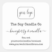 Aangepast voeg uw label voor logo-kaarsen toe (Voorkant)