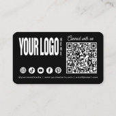 Aangepast Voeg uw Logo Connect QR-code voor social Visitekaartje (Achterkant)