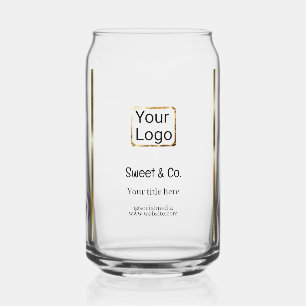 aangepast voeg uw logo persoonlijke bedrijfsnaam p blikvorm glas
