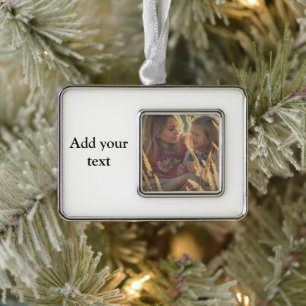 aangepast voeg uw persoonlijke foto voor kerstmis  verzilverd omlijst ornament