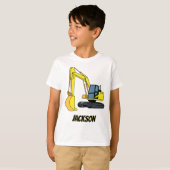 Aangepast voertuig voor de bouw van graafmachines t-shirt (Voorkant volledig)