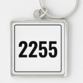 Aangepast voertuignummer Bord Sleutelhanger (Voorkant)
