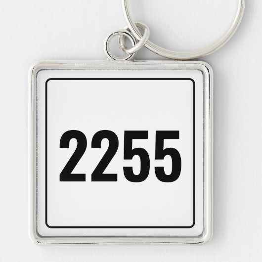 Aangepast voertuignummer Bord Sleutelhanger (Voorkant)