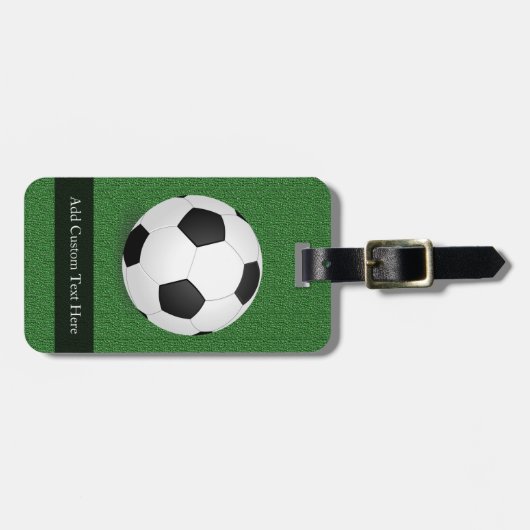 Aangepast Voetbal Bagagelabel (Voorkant horizontaal)