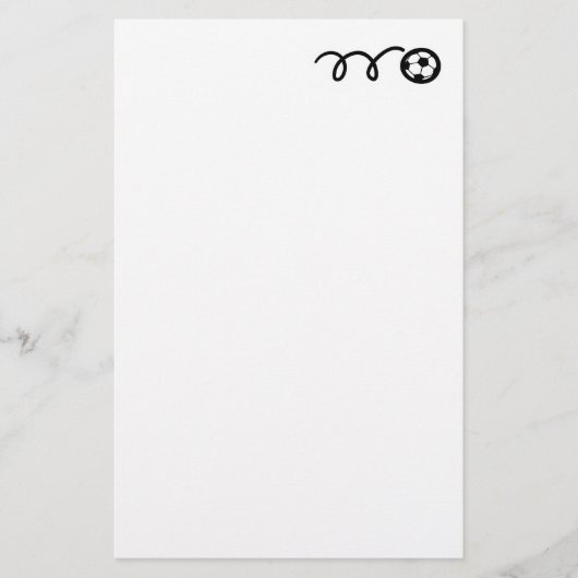 Aangepast voetbal briefpapier voor het schrijven (Voorkant)