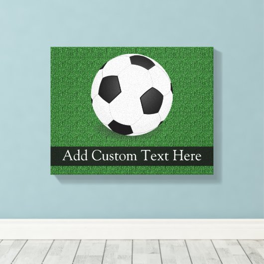 Aangepast Voetbal Canvas Afdruk (Insitu (Houten vloer))