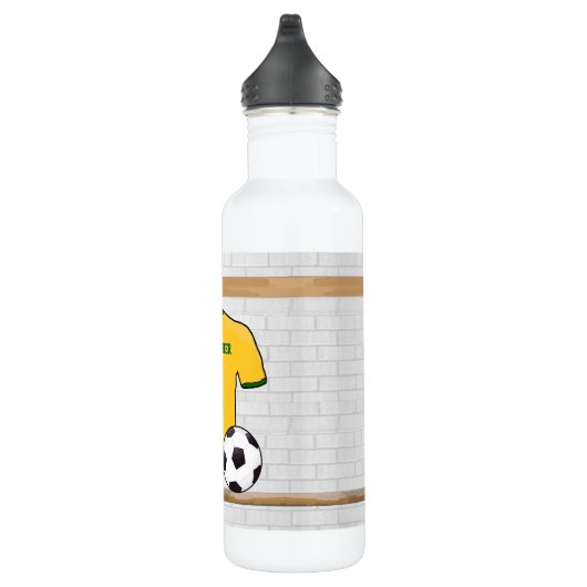 Aangepast voetbal jersey geel groen waterfles  (Rechts)