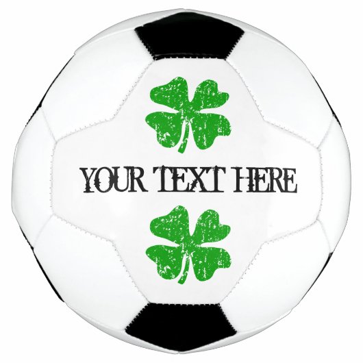 Aangepast voetbal met groene boksklaver (Voorkant)