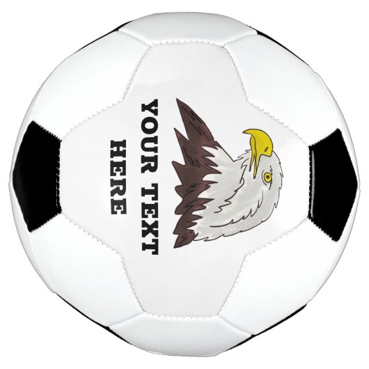 Aangepast voetbal met logo van grote kale adelaars (Gedraaid)