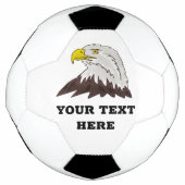 Aangepast voetbal met logo van grote kale adelaars (Voorkant)