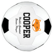 Aangepast voetbal met schattige cartoon van rode v (Gedraaid)