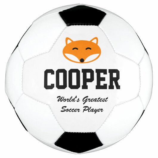 Aangepast voetbal met schattige cartoon van rode v (Voorkant)