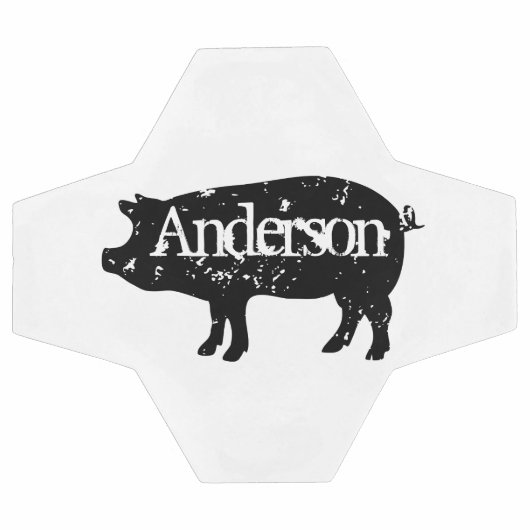 Aangepast voetbal met  zwart varken logo (Enkel)