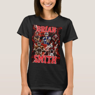 Aangepast Voetbal Moeder Speler Foto Naam Cadeau T-shirt