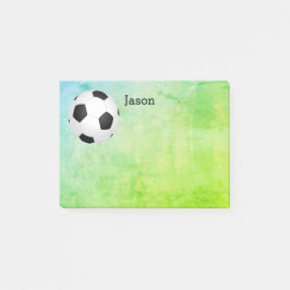 aangepast voetbal na notitie voor personaliseren post-it® notes