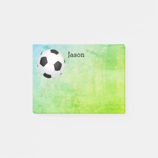 aangepast voetbal na notitie voor personaliseren post-it® notes (Voorkant)