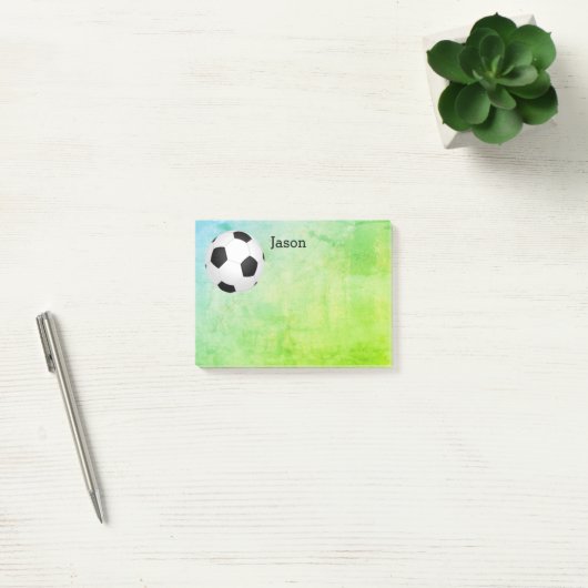 aangepast voetbal na notitie voor personaliseren post-it® notes (Kantoor)