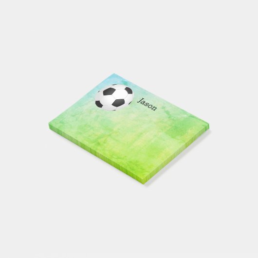 aangepast voetbal na notitie voor personaliseren post-it® notes (Schuin)