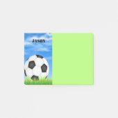 aangepast voetbal na notitie voor personaliseren post-it® notes (Voorkant)