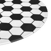 Aangepast Voetbal patroon zwart-wit Snijplank (Hoek)