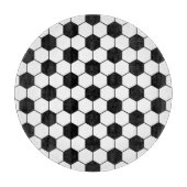 Aangepast Voetbal patroon zwart-wit Snijplank (Voorkant)