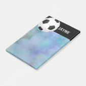 Aangepast voetbal Plaats het bericht in het blauw Post-it® Notes (Schuin)