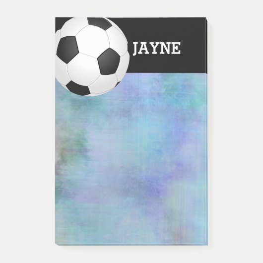 Aangepast voetbal Plaats het bericht in het blauw Post-it® Notes (Voorkant)