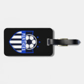 Aangepast Voetbal Schild met Teamnaam of Tekst Bagagelabel (Achterkant horizontaal)