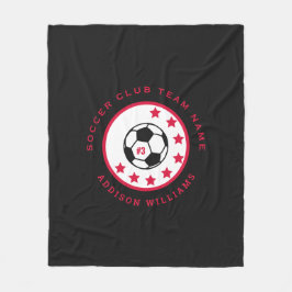Aangepast Voetbal Senior Nacht Cadeau Team Nummer  Fleece Deken