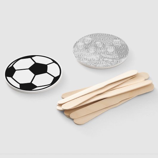 Aangepast voetbal Verjaardag fotohand-ventilator Handwaaier (Niet-gemonteerd)