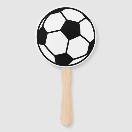 Aangepast voetbal Verjaardag fotohand-ventilator Handwaaier (Voorkant)