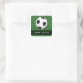 Aangepast Voetbal Vierkante Sticker (Tas)