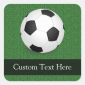Aangepast Voetbal Vierkante Sticker (Voorkant)