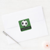 Aangepast Voetbal Vierkante Sticker (Envelop)