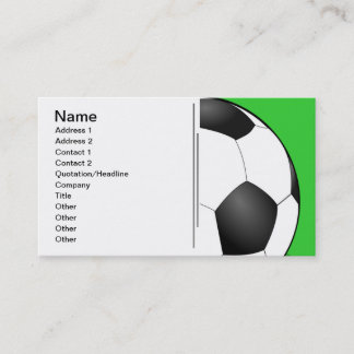 Aangepast voetbal visitekaartje