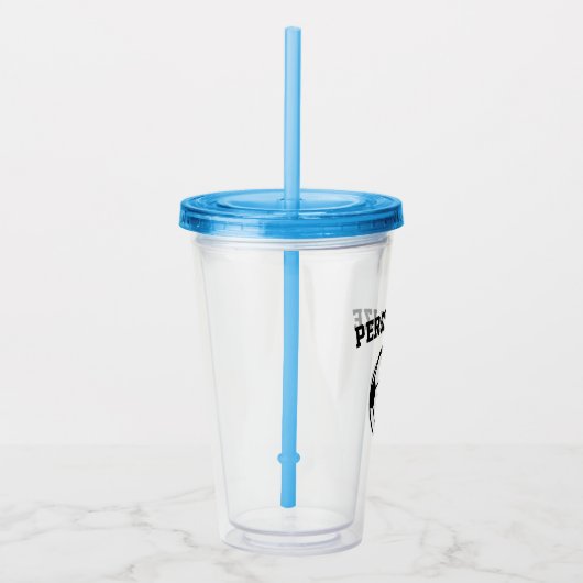 Aangepast voetbal voor acryltumblusglas op een dag acryl drinkbeker (Rechts)