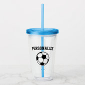 Aangepast voetbal voor acryltumblusglas op een dag acryl drinkbeker (Voorkant)