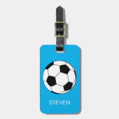 Aangepast Voetbal voor sport Blauw Bagagelabel (Voorkant verticaal)