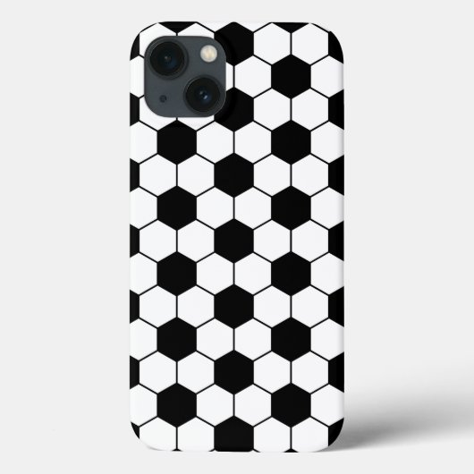 Aangepast voetbalpatroon Zwart Wit Case-Mate iPhone Case (Achterkant)