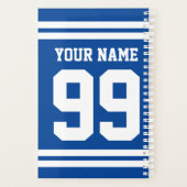 Aangepast voetbalshirt met nummer en naam planner (Achterkant)