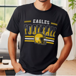 Aangepast Voetbalteam Gele Streep Papa T-shirt