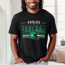 Aangepast Voetbalteam Groene Streep Papa T-shirt