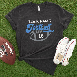 Aangepast Voetbalteam Schrift Blauw Zwart Moeder Tri-Blend Shirt