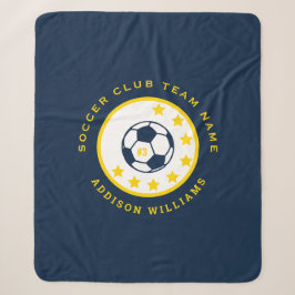 Aangepast Voetbalteam Shirt Nummer Gepersonaliseer Sherpa Deken
