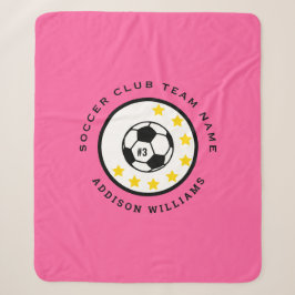 Aangepast Voetbalteam Shirt Nummer Persoonlijke Me Sherpa Deken