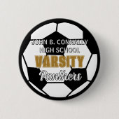 Aangepast Voetbalteam van de Hoge School Ronde Button 5,7 Cm (Voorkant)