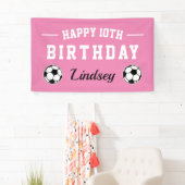 Aangepast voetbalthema Happy Birthday party banner (Insitu)