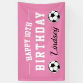 Aangepast voetbalthema Happy Birthday party banner (Verticaal)