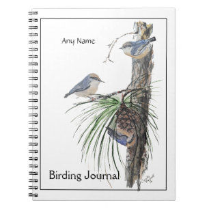 Aangepast Vogelaarsdagboek Aquarel Dwergboomklever Notitieboek