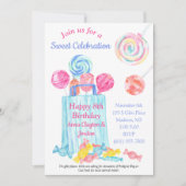 Aangepast vogeldagverblijf Waterverf Snoep Zoet Bi Kaart (Voorkant)